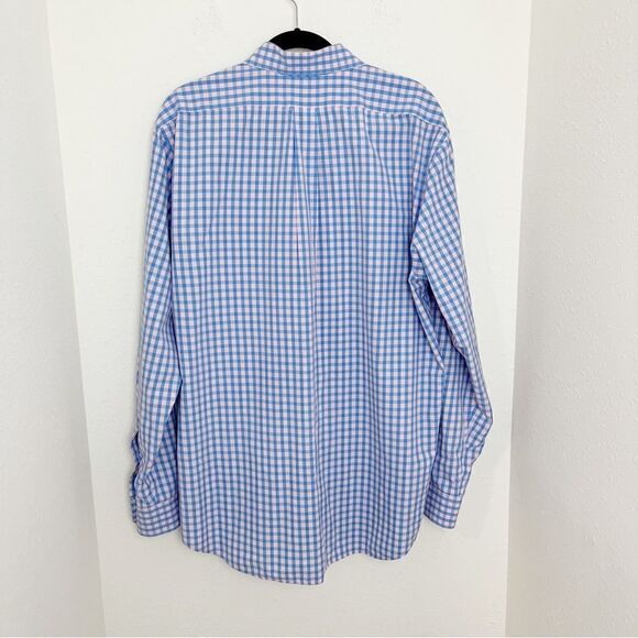 Vineyard Vines Slim Fit Murray Gingham Blue & Pink Button Down - Picture 6 of 8